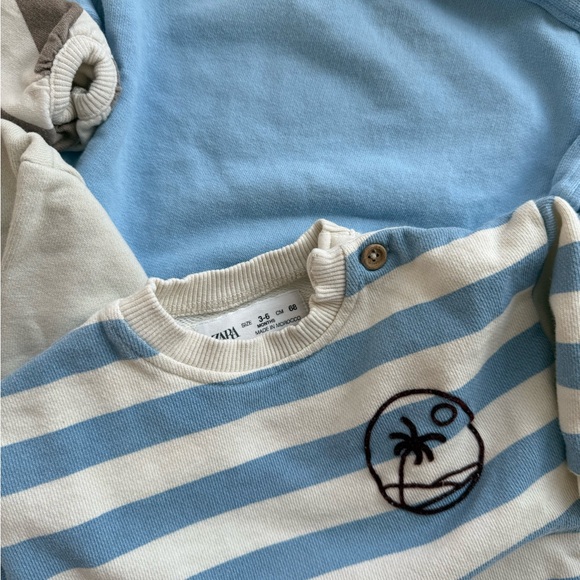 Striped and Solid Kids Sweatshirt Set - Picture 3 of 3